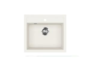 EVIDO QUADRO 6 gránit mosogató, 565 x 510 mm, fehér