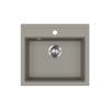 EVIDO QUADRO 6 gránit mosogató, 565 x 510 mm, platina