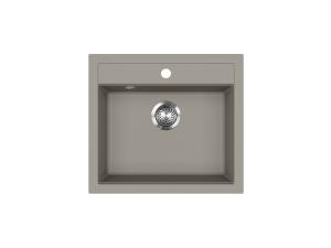 EVIDO QUADRO 6 gránit mosogató, 565 x 510 mm, platina