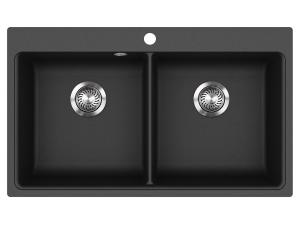 EVIDO QUADRO 9 gránit mosogató, 860 x 510 mm, antracit