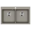 EVIDO QUADRO 9 gránit mosogató, 860 x 510 mm, platina