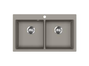 EVIDO QUADRO 9 gránit mosogató, 860 x 510 mm, platina
