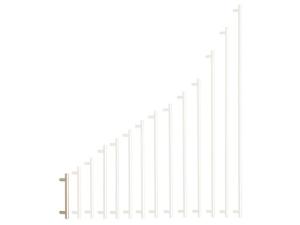 Nikkel szálcsiszolt fogantyú 96/136