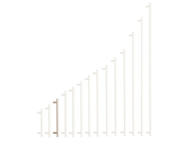 Nikkel szálcsiszolt fogantyú 160/200