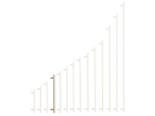 Nikkel szálcsiszolt fogantyú 192/232