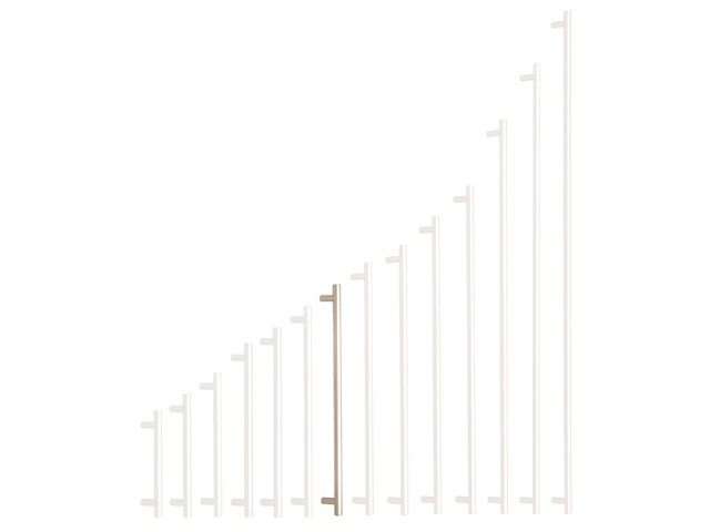 Nikkel szálcsiszolt fogantyú 288/328