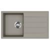 EVIDO Easy 45S gránit mosogató, 760 x 440 mm, platina