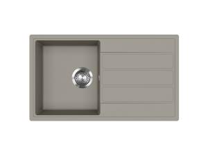 EVIDO Easy 45S gránit mosogató, 760 x 440 mm, platina