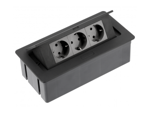Rejtett dugalj 3x230V fekete