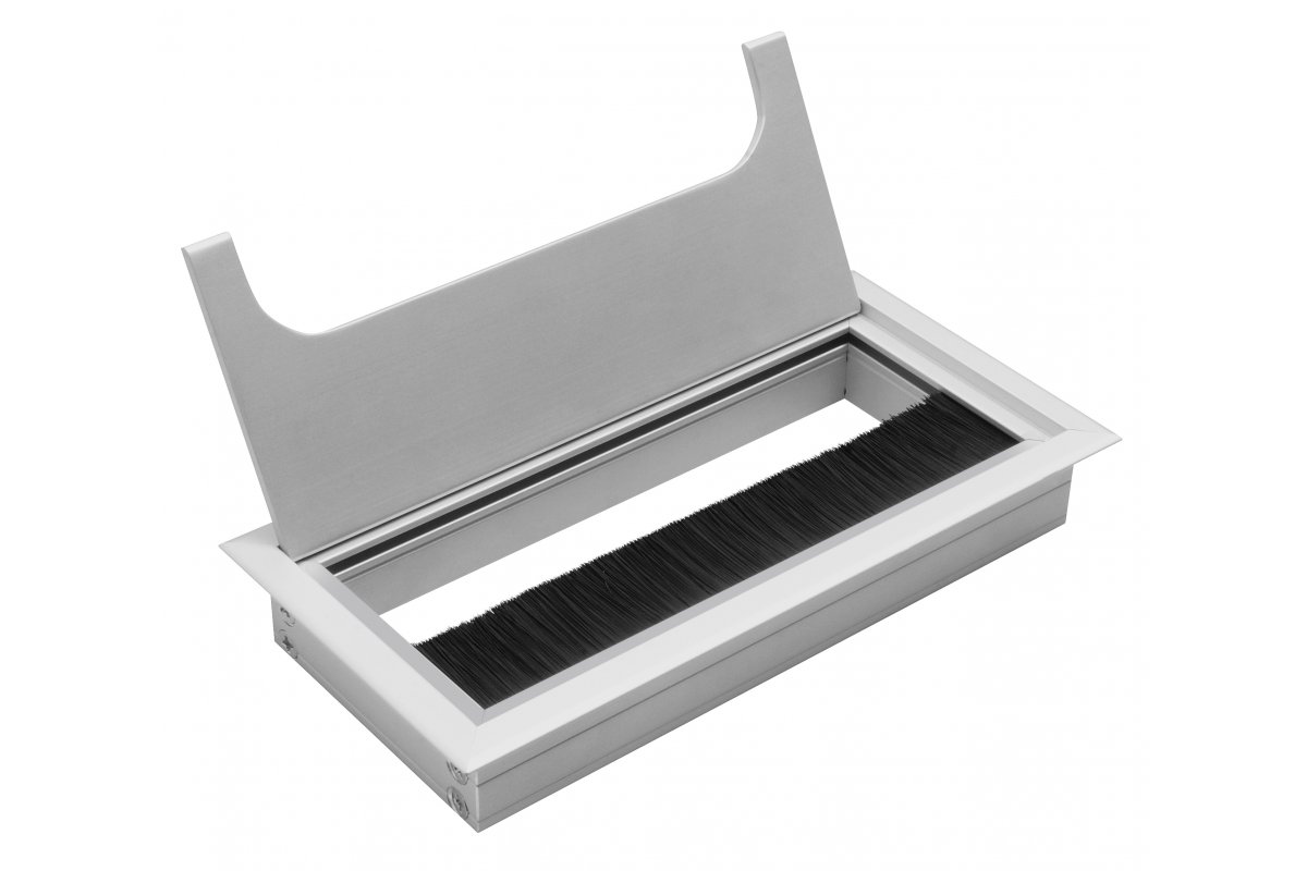 Kábelátvezető MERIDA, 80×160 matt króm