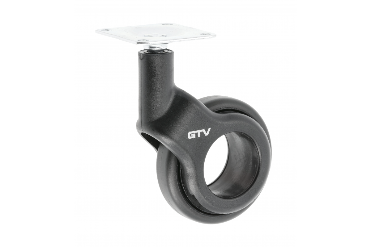 Bútorgörgő STRADA fekete 60mm 1cs/4db