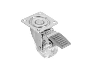 Átlátszó görgő fékkel