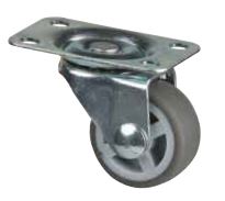 StrongCastors Kerék 30 mm, szürke, forgó, puha futófelület 4db/csomag