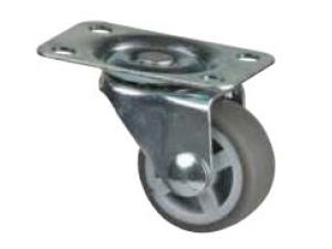 StrongCastors Kerék 30 mm, szürke, forgó, puha futófelület 4db/csomag